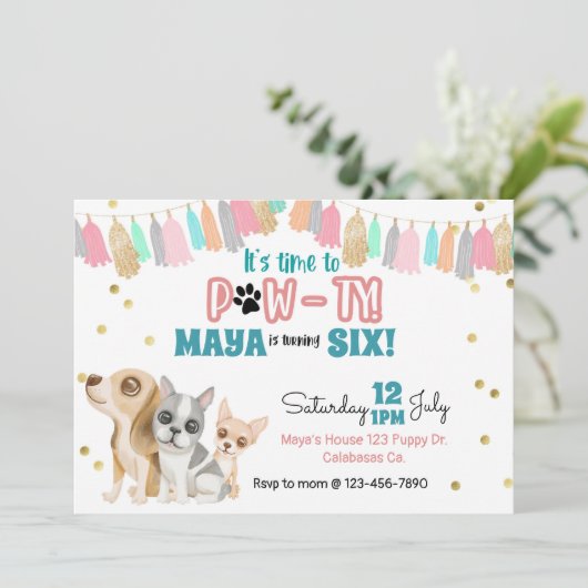 Adoptier eines Welpen, Pawty, Welpe-Party, Kindert (Stehend Vorderseite)