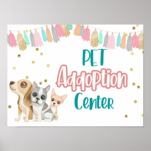 Adoptier eines Welpen, Pawty, Welpe-Party, Kindert Poster