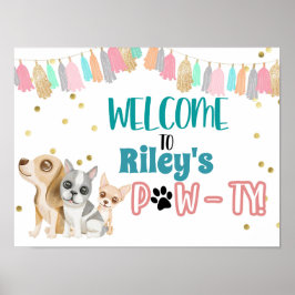 Adoptier eines Welpen, Pawty, Welpe-Party, Kindert Poster