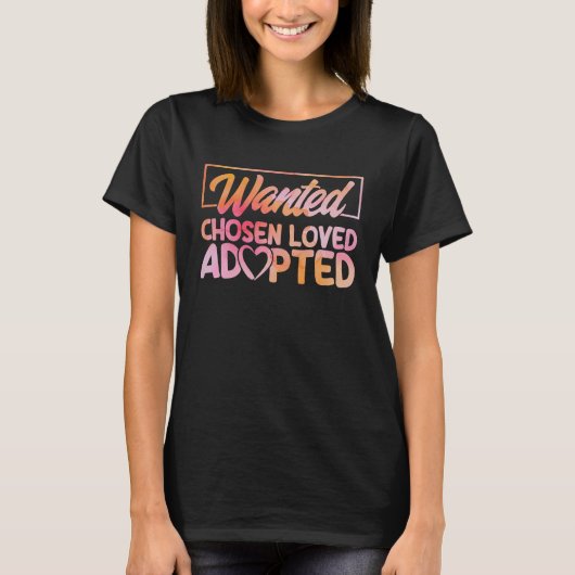 Adoptier Gotcha Gewollt Chosen Love Wasserfarbe Ad T-Shirt (Vorderseite)