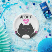 Adoptier - Hintergrundfarbe auswählen Pappteller (Party)