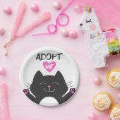 Adoptier - Hintergrundfarbe auswählen Pappteller (Party)