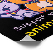 ADOPTIER, IHREN LOKALEN TIERSHELTER NICHT ZU UNTER POSTER (Ecke)