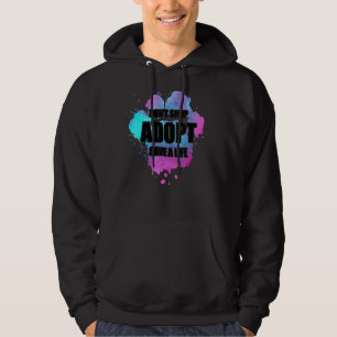 Adoptier keine Aquarell-Hundeschützer Hoodie