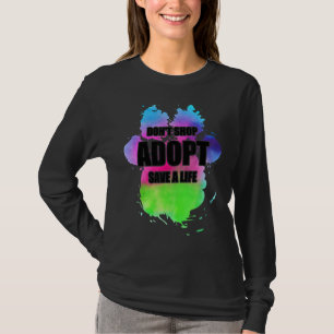 Adoptier keine Aquarell-Hundeschützer T-Shirt