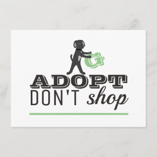 Adoptier Keine Shop-Details Begleitkarte