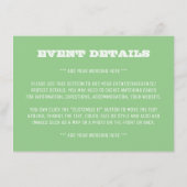 Adoptier Keine Shop-Details Begleitkarte (Rückseite)