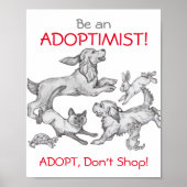 "Adoptier, mach keine Geschäfte" Humane Ed Pet Hun Poster (Vorne)