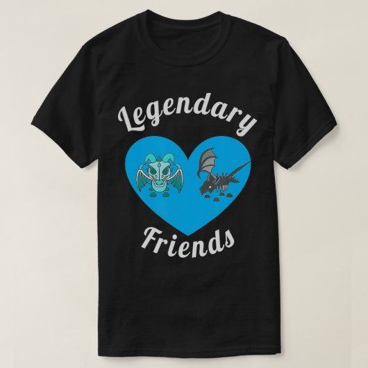 Adoptier Me Legendäre Freunde Schattendrache und F T-Shirt (Design vorne)