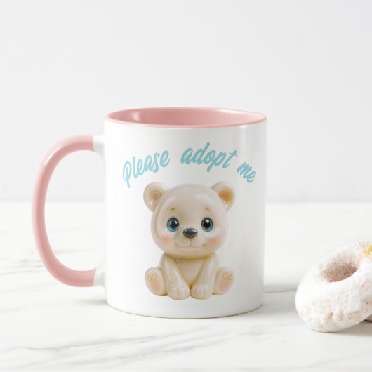 Adoptier mich Bär Tasse (Mit Donut)
