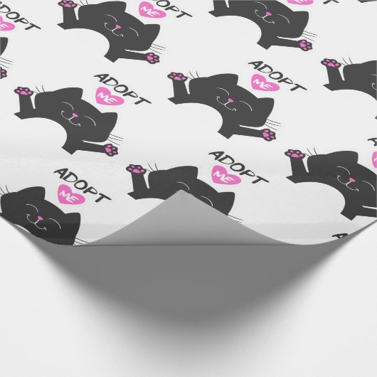 Adoptier mir - Hintergrundfarbe auswählen Geschenkpapier (Ecke)