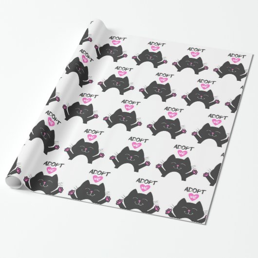 Adoptier mir - Hintergrundfarbe auswählen Geschenkpapier (Ungerollt)