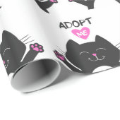 Adoptier mir - Hintergrundfarbe auswählen Geschenkpapier (Rolleneckpunkt)