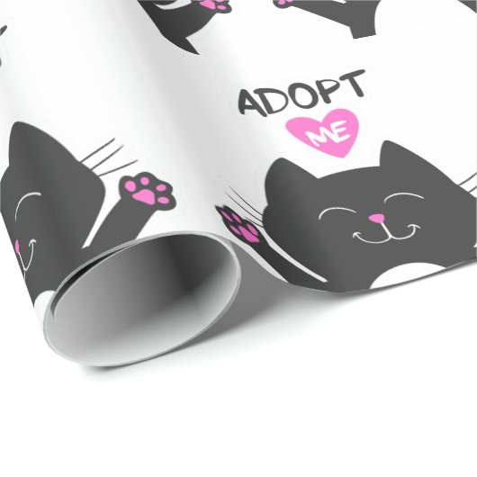 Adoptier mir - Hintergrundfarbe auswählen Geschenkpapier (Rolleneckpunkt)