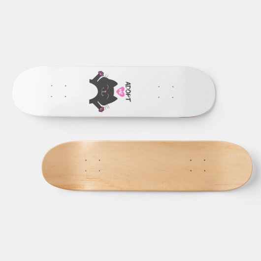 Adoptier mir - Hintergrundfarbe auswählen Skateboard (Horizontal)