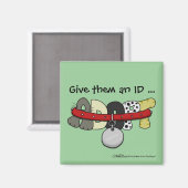 ADOPTIER mit Collar-Give ihnen eine ID Magnet (Vorderseite/Rückseite)