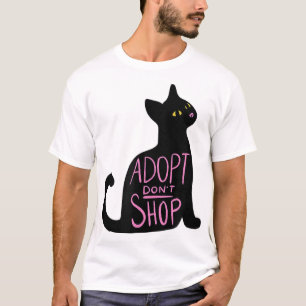 adoptier nicht bei Katze einkaufen T-Shirt