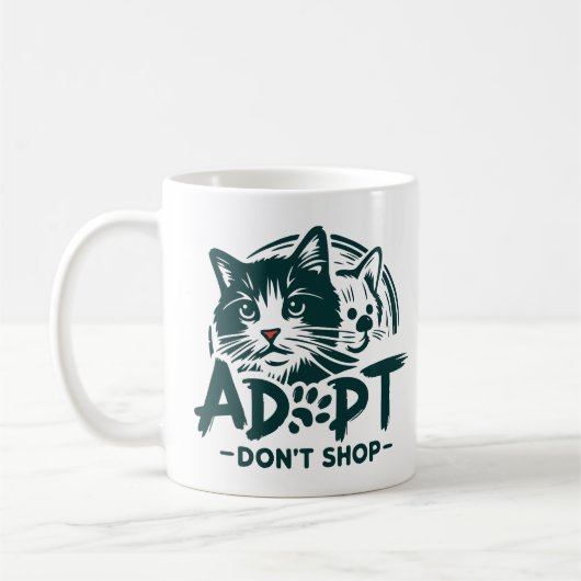 Adoptier nicht einkaufen 1 kaffeetasse (Links)