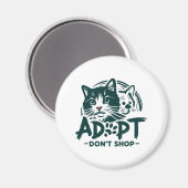 Adoptier nicht einkaufen 1 magnet (Vorderseite/Rückseite)