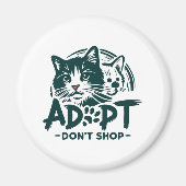 Adoptier nicht einkaufen 1 magnet (Vorne)