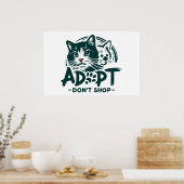 Adoptier nicht einkaufen 1 poster (Küche)