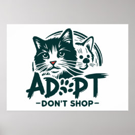 Adoptier nicht einkaufen 1 poster