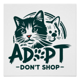 Adoptier nicht einkaufen 1 poster