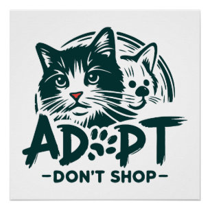 Adoptier nicht einkaufen 1 poster