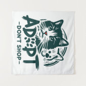 Adoptier nicht einkaufen 1 wandteppich (Vorderseite (Horizontal))