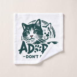 Adoptier nicht einkaufen 1 waschlappen