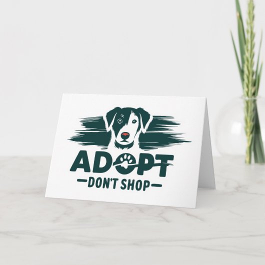 Adoptier nicht einkaufen 2 dankeskarte (Vorderseite)
