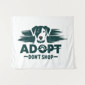 Adoptier nicht einkaufen 2 wandteppich (Vorderseite (Horizontal))