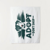 Adoptier nicht einkaufen 2 wandteppich (Vorderseite)