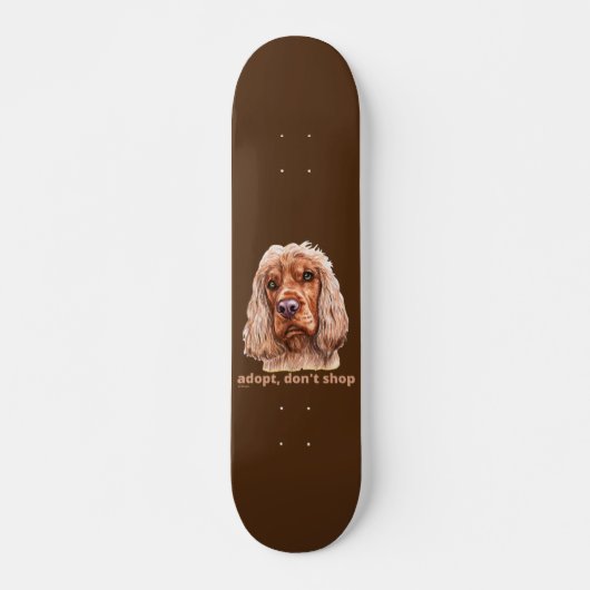 ADOPTIER, NICHT EINKAUFEN (Englisch Cocker Spanisc Skateboard (Vorne)