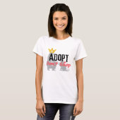 Adoptier, nicht einkaufen T-Shirt (Vorne ganz)