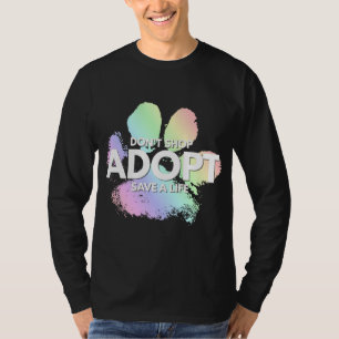 Adoptier nicht. Hunde Katzen retten Kind Tier Rech T-Shirt