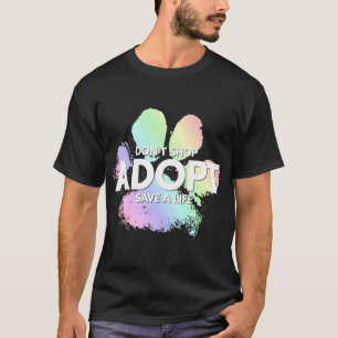 Adoptier nicht. Hunde Katzen retten Kind Tier Rech T-Shirt
