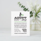 Adoptier nicht kaufen, Einladung zum Treffpunkt Postkarte (Stehend Vorderseite)