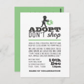 Adoptier nicht kaufen, Einladung zum Treffpunkt Postkarte (Vorne/Hinten)