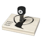 Adoptier nicht kaufen! | Niedlicher Hund im Herzen Gummistempel (Stempel)