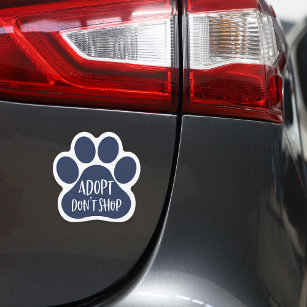 Adoptier nicht kaufen   Süße Tier Rescue Pawprint Auto Magnet