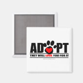 Adoptier Pawprint Magnet (Vorderseite/Rückseite)