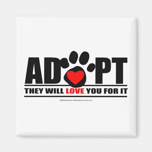 Adoptier Pawprint Magnet (Vorne)