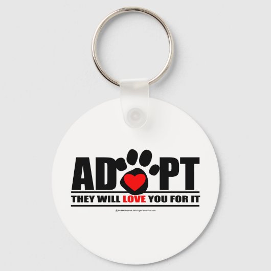 Adoptier Pawprint Schlüsselanhänger (Vorderseite)