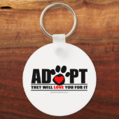 Adoptier Pawprint Schlüsselanhänger (Vorderseite)