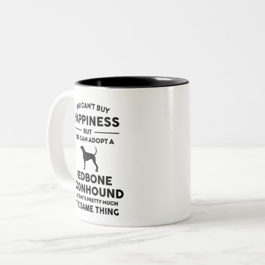 Adoptier Redbone-Konjunktion Glück Zweifarbige Tasse (Vorderseite Links)