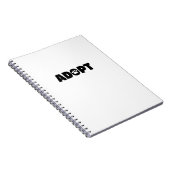 Adoptier Rescue Paw Print Spiral Notebook Notizblock (Rechte Seite)