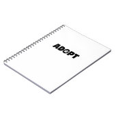Adoptier Rescue Paw Print Spiral Notebook Notizblock (Linke Seite)