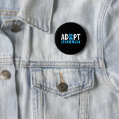 Adoptier Rett einer Tierschutzrettung Button (Beispiel)