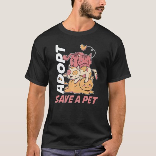 Adoptier Rett eines Haustiers T-Shirt (Vorderseite)